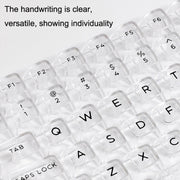 132 tasti Tastiera meccanica personalizzata fai-da-te Copritastiera in cristallo trasparente universale, Black Transparent White Letter, White Transparent Black Letter, Black Transparent No Letter, White Transparent No Letter