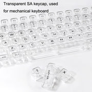 132 tasti Tastiera meccanica personalizzata fai-da-te Copritastiera in cristallo trasparente universale, Black Transparent White Letter, White Transparent Black Letter, Black Transparent No Letter, White Transparent No Letter