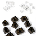 132 tasti Tastiera meccanica personalizzata fai-da-te Copritastiera in cristallo trasparente universale, Black Transparent White Letter, White Transparent Black Letter, Black Transparent No Letter, White Transparent No Letter