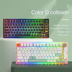 Kit tastiera meccanica personalizzata hot-plug RGB a 3 modalità wireless Bluetooth a 82 tasti + copritastiera, Kit + Keycap(White), Kit + Keycap(Black)