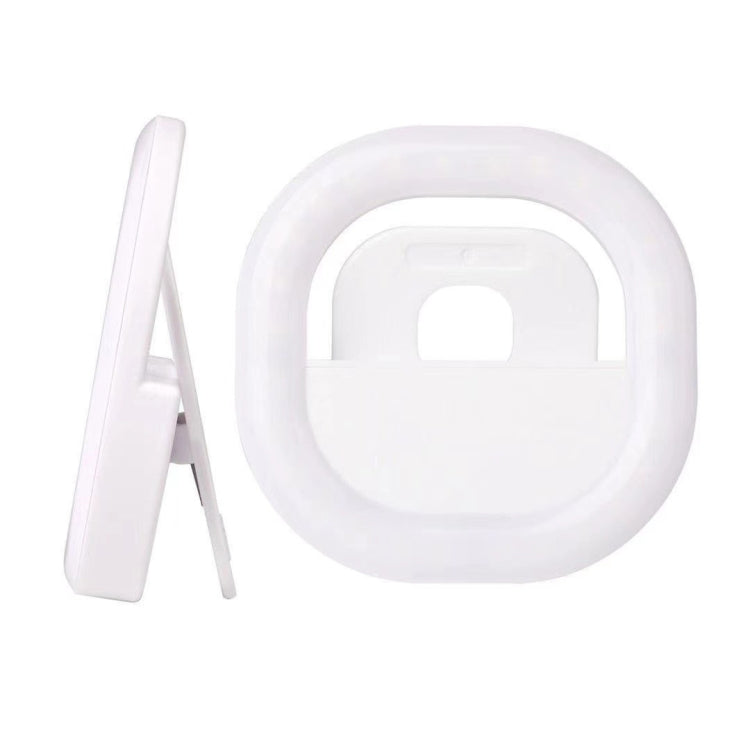 Luce di riempimento del telefono cellulare Ricaricabile Clip Ring Selfie Light, White, Pink, Blue