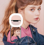 Luce anello selfie ricaricabile clip per smartphone