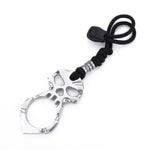 Portachiavi con finestra rotta per autodifesa con fibbia a dito singolo, Skull(Black), Skull(Gold), Skull(Silver)