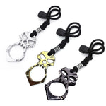 Portachiavi con finestra rotta per autodifesa con fibbia a dito singolo, Skull(Black), Skull(Gold), Skull(Silver)