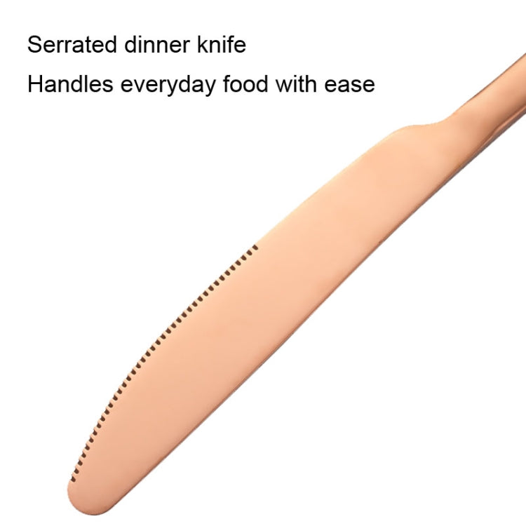 Coltello e forchetta in acciaio inossidabile placcato in oro con scatola da 16 pezzi / set Posate occidentali, Stainless Steel Color, Gold, Rose Gold, Colorful, Black