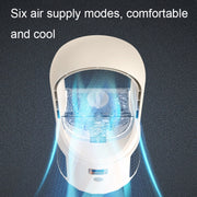 Ventilatore senza lama di ricarica USB da tavolo Ventilatore con display digitale a LED verticale portatile, White, Black, Milk Coffee