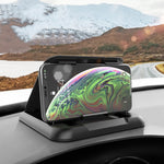 Supporto per cellulare da auto Supporto per cruscotto in silicone con motivo in fibra di carbonio