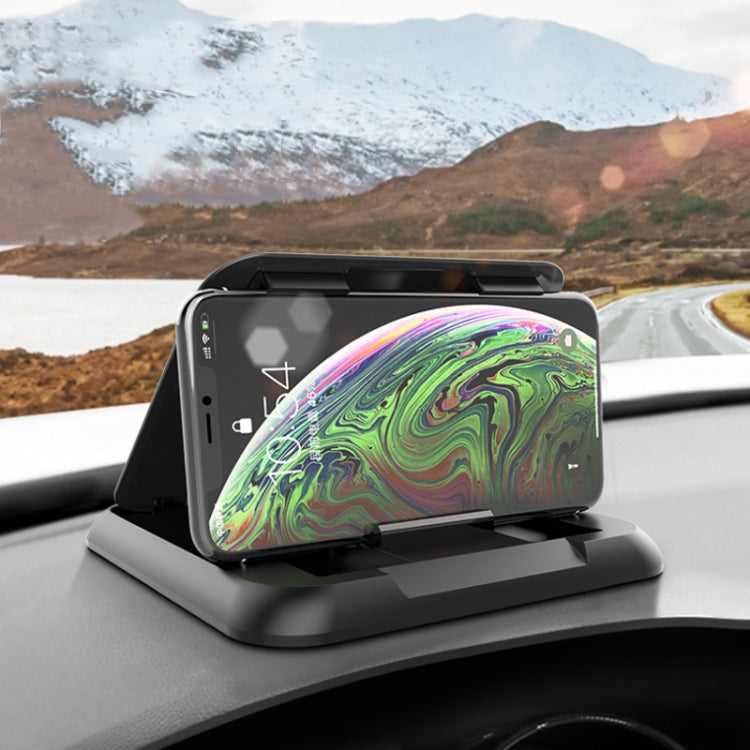Supporto per cellulare da auto Supporto per cruscotto in silicone con motivo in fibra di carbonio