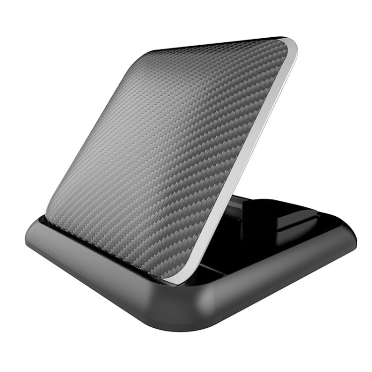 Supporto per cellulare da auto Supporto per cruscotto in silicone con motivo in fibra di carbonio
