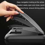 Supporto per cellulare da auto Supporto per cruscotto in silicone con motivo in fibra di carbonio