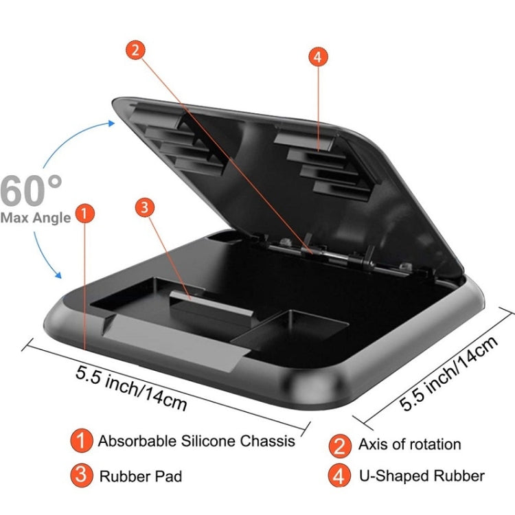 Supporto per cellulare da auto Supporto per cruscotto in silicone con motivo in fibra di carbonio