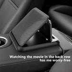 Supporto per cellulare da auto Supporto per cruscotto in silicone con motivo in fibra di carbonio