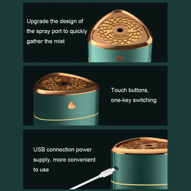 Atomizzatore per luce notturna per uso domestico con umidificatore purificante agli ioni d'argento plug-in USB silenzioso, Electroplated White, Electroplated Green, White, Green, Duck