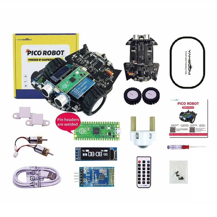 Yahboom Python Programming Smart Car Development Board Kit per Raspberry Pi Pico, Pico Robot