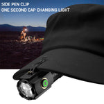 Mini torcia a 3 LED ricaricabile impermeabile 2000LM Torcia super luminosa, Tail No Magnet, Tail Magnet