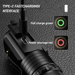 Mini torcia a 3 LED ricaricabile impermeabile 2000LM Torcia super luminosa, Tail No Magnet, Tail Magnet
