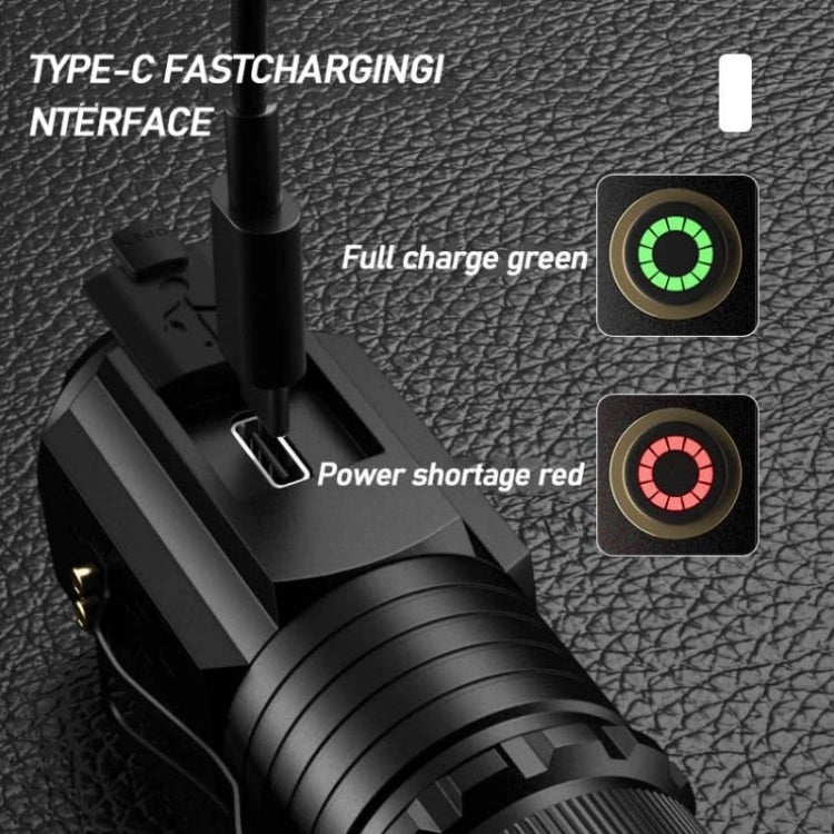 Mini torcia a 3 LED ricaricabile impermeabile 2000LM Torcia super luminosa, Tail No Magnet, Tail Magnet