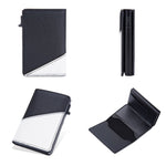 Baellerry RFID Antifurto Scatola in alluminio Portafoglio in pelle Side Push Porta carte antimagnetico a contrasto