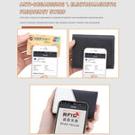 Baellerry RFID Antifurto Scatola in alluminio Portafoglio in pelle Side Push Porta carte antimagnetico a contrasto