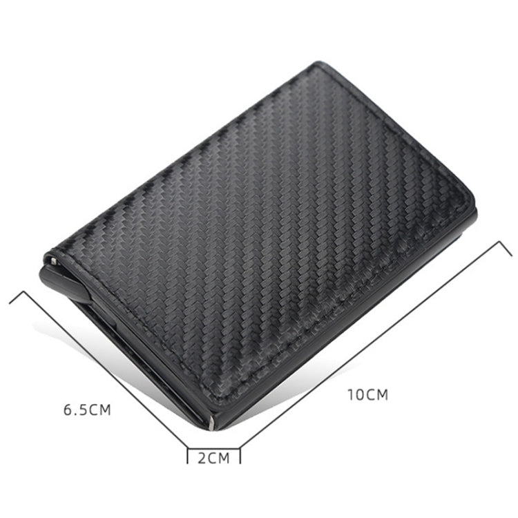 Portafoglio Baellerry RFID antifurto in pelle scozzese Portacarte in metallo con scatola di alluminio a espulsione automatica