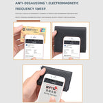 Portafoglio Baellerry RFID antifurto in pelle scozzese Portacarte in metallo con scatola di alluminio a espulsione automatica