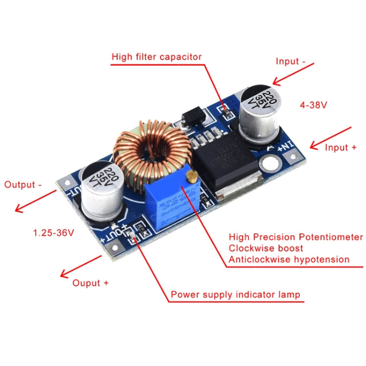 Modulo alimentazione DC-DC buck regolabile 5-32V 2 pezzi
