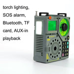 Radio Bluetooth Multibanda HanRongda HRD-A320 con Torcia