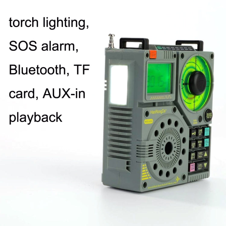 Radio Bluetooth Multibanda HanRongda HRD-A320 con Torcia
