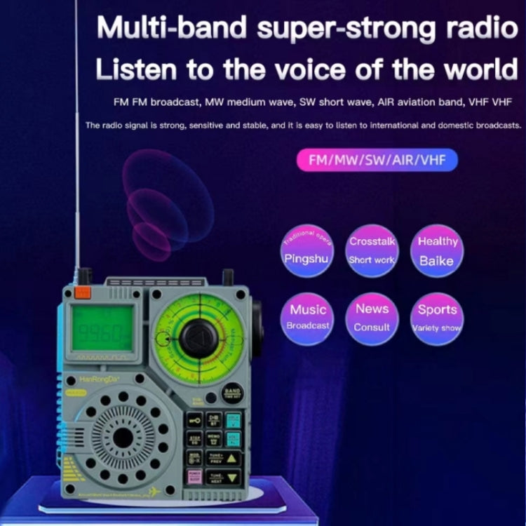 Radio Bluetooth Multibanda HanRongda HRD-A320 con Torcia
