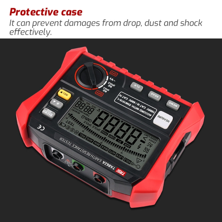 TASI TA862A Tester per resistenza di terra Misurazione della tensione di messa a terra Misuratore di resistenza digitale ad alta precisione, TA862A