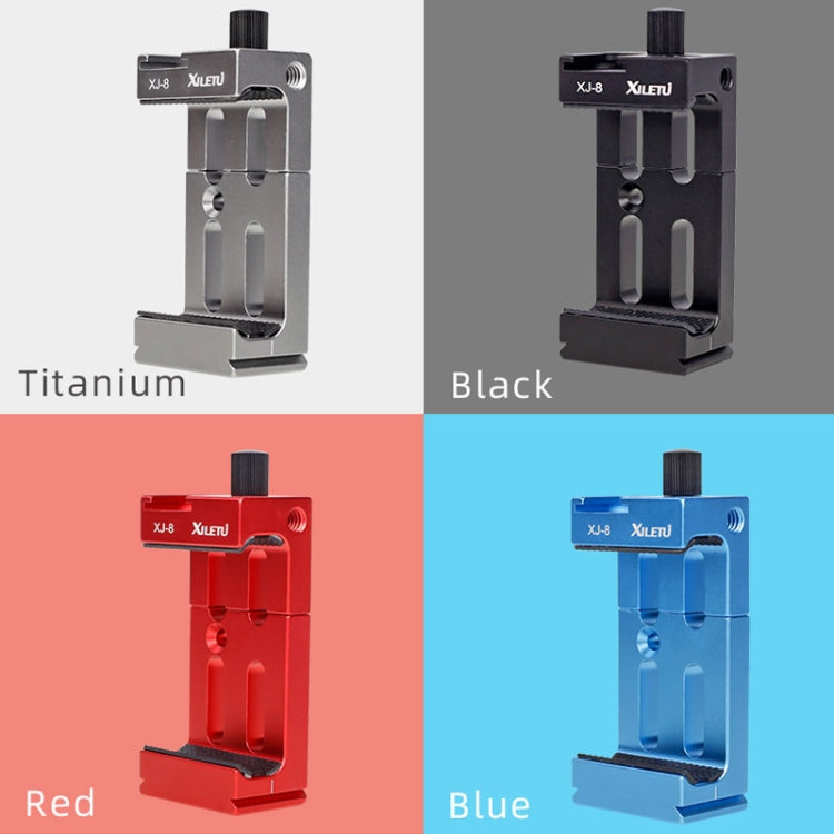 XILETU XJ-8 Clip per telefono cellulare con treppiede per fotocamera in lega di alluminio