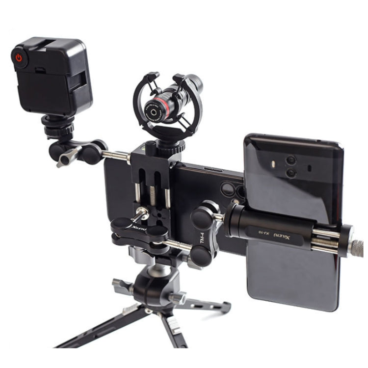 XILETU XJ-8 Clip per telefono cellulare con treppiede per fotocamera in lega di alluminio