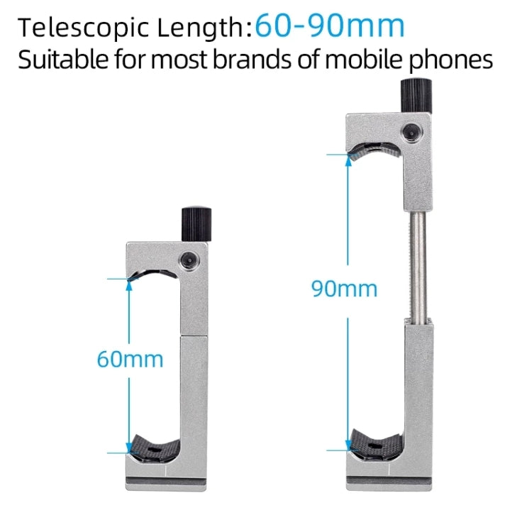 XILETU XJ-8 Clip per telefono cellulare con treppiede per fotocamera in lega di alluminio