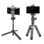 XILETU XJ-8 Clip per telefono cellulare con treppiede per fotocamera in lega di alluminio