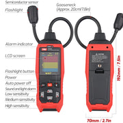Rilevatore di gas Cumbelo Strumento portatile per il test del gas Detective per la scoperta del gas naturale, TASI TA702A Simulation Bar Display, TASI TA702B Simulation Bar+Digital Display