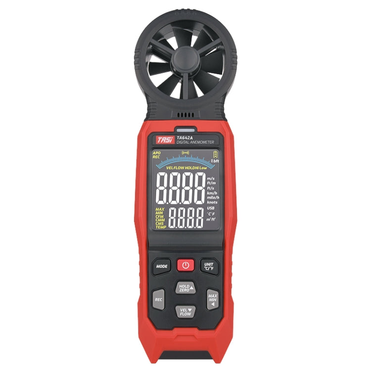 Tester del volume d'aria del misuratore di velocità del vento digitale portatile, TASI TA642A, TASI TA642B, TASI TA642C