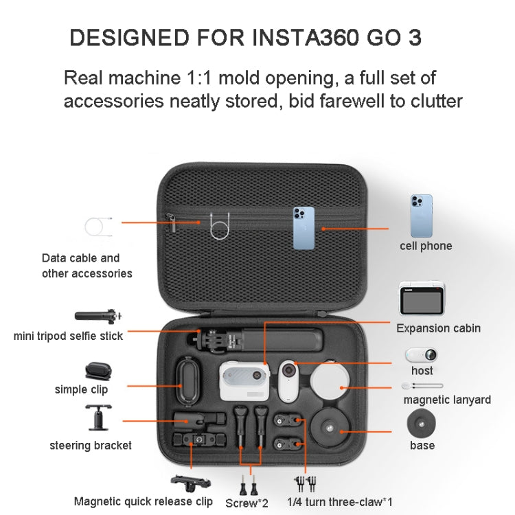 Custodia rigida impermeabile per Insta360 GO 3