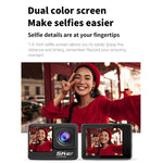 Telecamera sportiva 5K WiFi impermeabile IP68 doppio schermo