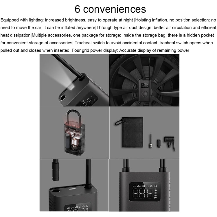 Compressore d'aria elettrico della pompa della gomma della bicicletta della pompa di aria dell'automobile universale portatile di Xiaomi Mijia, Mijia Air Pump 2