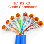 100pcs Cavo di rete Linea telefonica Connettore Terminali di cablaggio impermeabili a prova di umidità, K1, K2, K3