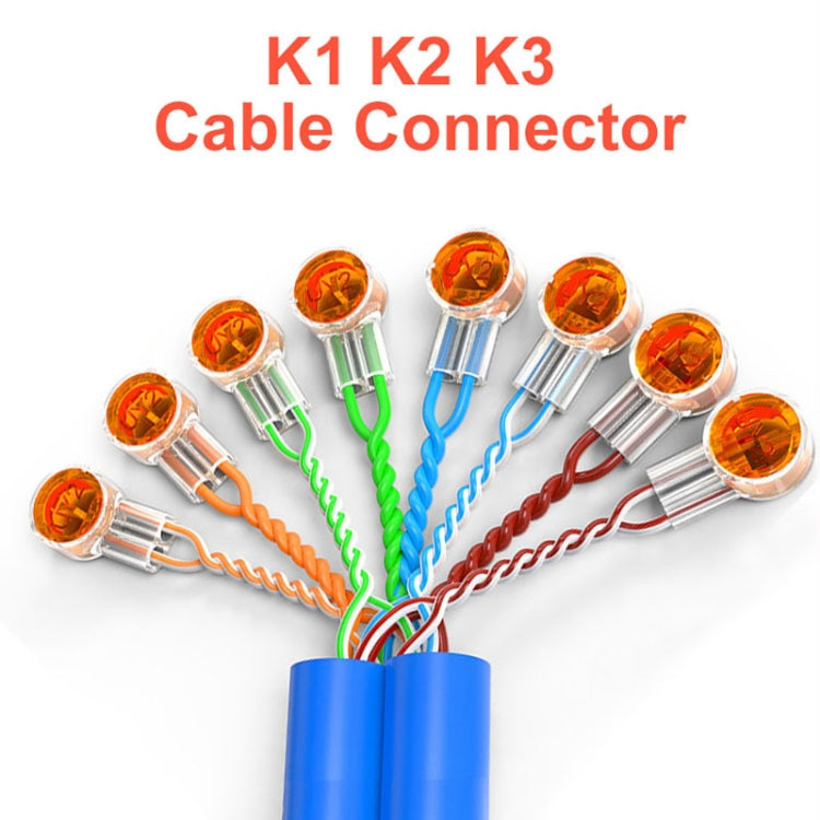 100pcs Cavo di rete Linea telefonica Connettore Terminali di cablaggio impermeabili a prova di umidità, K1, K2, K3