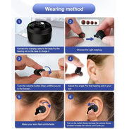Amplificatore audio ricaricabile per apparecchi acustici CIC