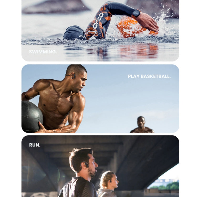 In-Ear Impermeabile Conduzione Ossea Auricolare Ricarica Magnetica Nuoto Sport Auricolare Bluetooth, AS9 Grey, AS9 Orange, AS9 Blue