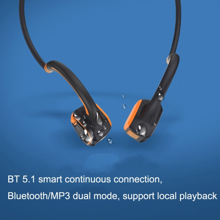 In-Ear Impermeabile Conduzione Ossea Auricolare Ricarica Magnetica Nuoto Sport Auricolare Bluetooth, AS9 Grey, AS9 Orange, AS9 Blue