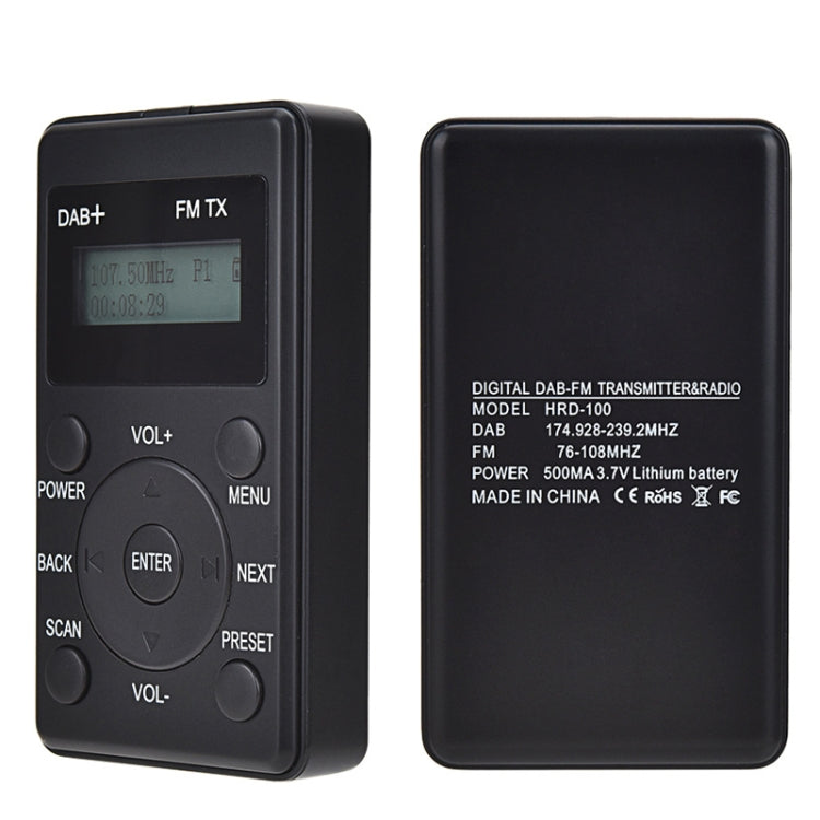 Display digitale portatile HanRongda HRD-100 Radio DAB+ / DAB / FM, HRD-100