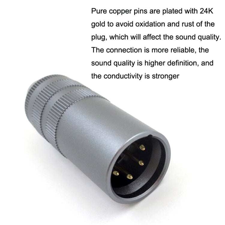 Adattatore bilanciato cuffie XLR 4 core a jack 2.5/3.5/4.4 mm