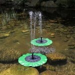 Foglia di loto Fontana solare Giardino esterno Paesaggio galleggiante, 28cm