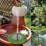 Foglia di loto Fontana solare Giardino esterno Paesaggio galleggiante, 28cm