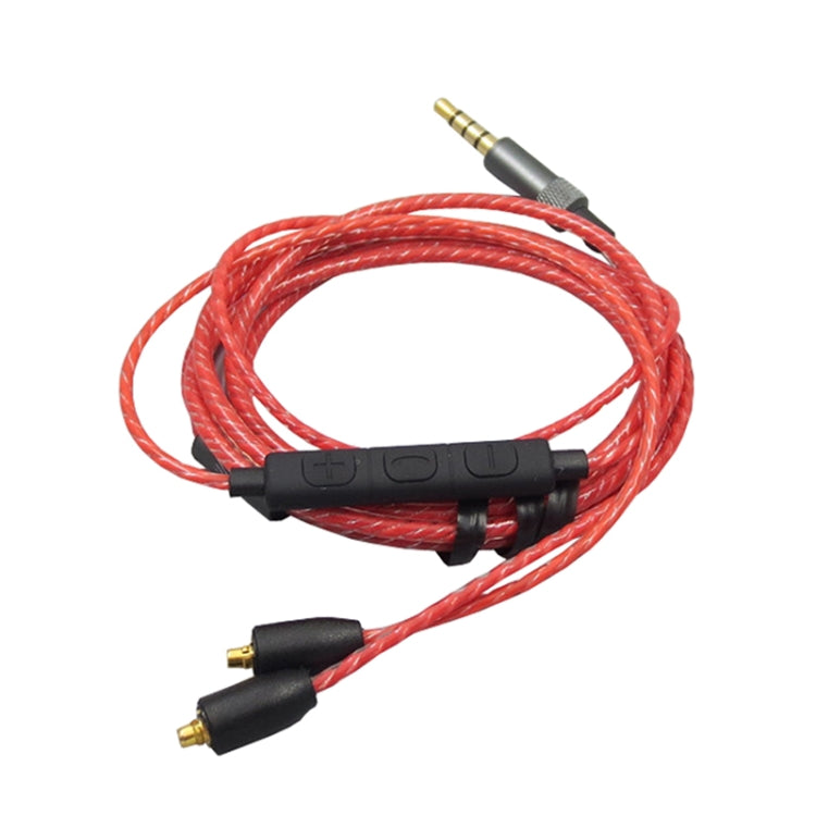Per Shure MMCX / SE215 / SE535 / SE846 / UE900 Cavo per cuffie con regolazione del volume, 1.2m