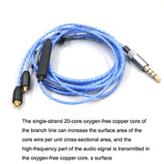 Per Shure MMCX / SE215 / SE535 / SE846 / UE900 Cavo per cuffie con regolazione del volume, 1.2m